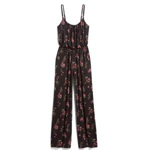 Kaileigh Adalia Knit Jumpsuit - Size XXL - Deep Dark Purple w/Floral Detail